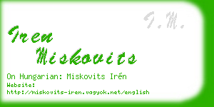 iren miskovits business card